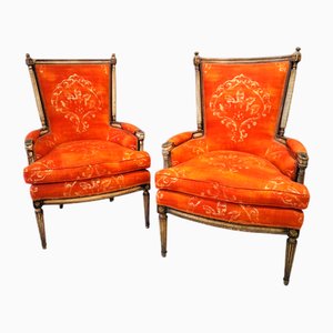 Louis XVI Style Armchairs, Italy, 1960s, Set of 2