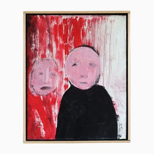 The Unspoken Between Us, dipinto ad olio, incorniciato