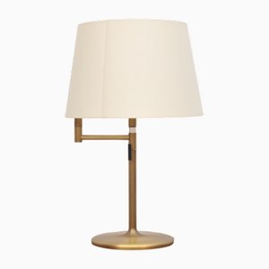 Brass Table Lamp with Swivel Arm from Swiss Lamps International, 1970s