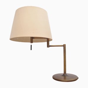 Tischlampe aus Messing mit drehbarem Arm von Swiss Lamps International, 1970er