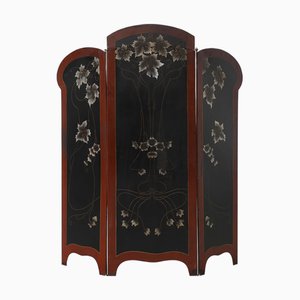 Art Nouveau Metal Three-Panel Firescreen, France, 1910s
