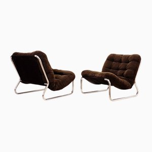 Poltronas de cromo, años 70. Juego de 2