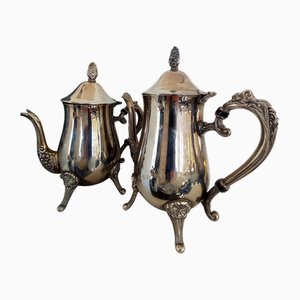 Silver-Plated Teapots, 1920s, Set of 2