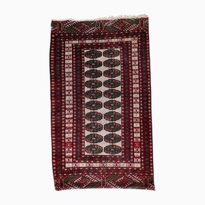 Tappeto Bukhara vintage fatto a mano, Uzbeco, anni '50