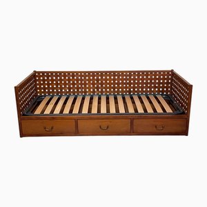 Bett mit Schubladen von Tito Agnoli für Mobilia, 1960er