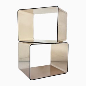 Geräucherte Acrylglasständer, 1970er, 2 . Set