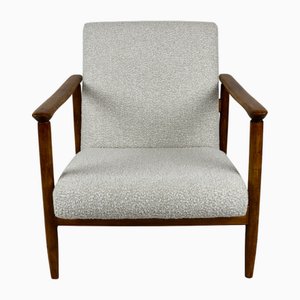 GFM-142 Armchair in White Bouclé by Edmund Homa, 1970s