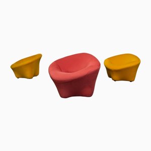 Vintage Space Age Armchairs in the style of Pierre Paulin, 1960s, Set of 3