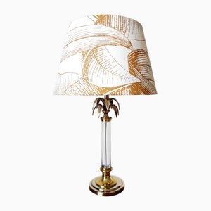 Palm Tree Acrylic Glass Lamp in the style of Maison Charles, 1980s