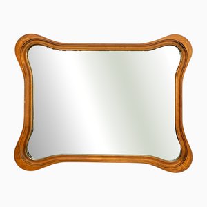 Italian Art Deco Wall Mirror in Wood, 1930s