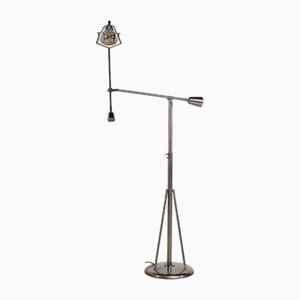 Model EB27 SS Double-Arm Floor Lamp by Edouard Wilfrid Buquet, 1980s