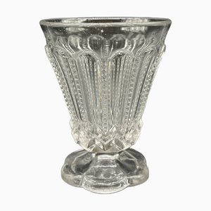 Becher Biedermeier antico in vetro pressato, metà XIX secolo