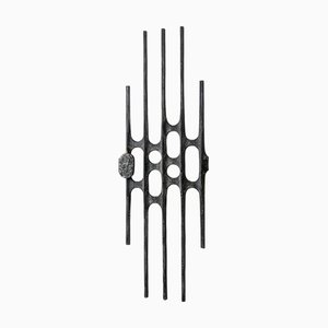 Brutalistische Türverkleidung aus Aluminiumguss im Stil von Paul Evans, 1960er