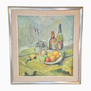 Birger Birger-Ericson, Colorful Still Life, 1971, Oil Painting, Framed
