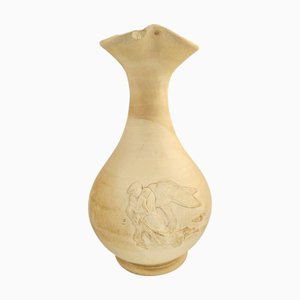 Neoklassizistische Angel of the Night Vase aus Biskuitporzellan von P. Ipsens Enke, Kopenhagen, Dänemark, 1880-1900