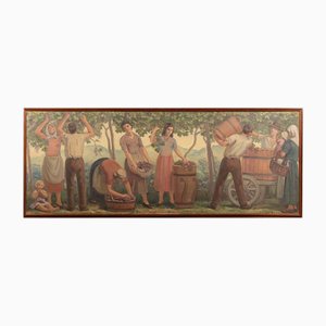 Eliodoro Coccoli, Fresko, Öl auf Leinwand