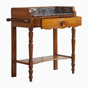 French Louis Philippe Style Marble Washstand or Console Table, 1890s