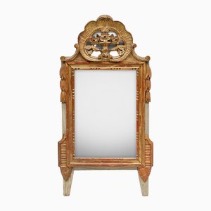 Kleiner Louis XVI Ehespiegel mit Blumenwappen, 19. Jh.