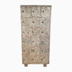 Steel Locker with 18 Compartments, 1930s