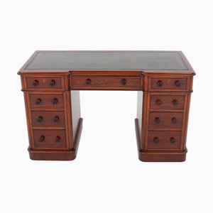 Scrivania antica vittoriana in mogano, metà XIX secolo