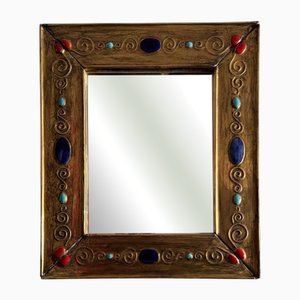 Ceramic Mirror by François Lembo, 20th Century