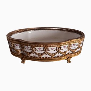 Louis XVI Style Bronze Mounted Porcelain Jardinière from Sèvres, 19th Century