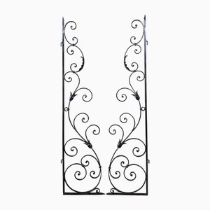 Cancelli decorativi in ferro battuto, fine XIX secolo, set di 2