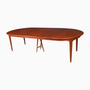 Large Danish Extendable Teak Model 62 Dining Table by Henning Kjaernulf for Sorø Stolefabrik, 1960s