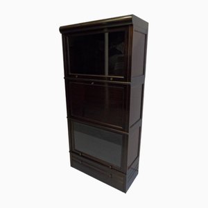 Vintage Mahogany Stackable Bookcase with Bar, 1960s
