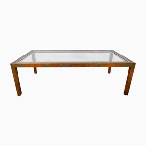 Coffee Table in Nickel-Plated Brass, 1970s