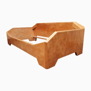 Letto ad angolo 324A antroposofico in legno di betulla di Felix Kayser per Kaysermöbel-Werkstätten E. Wich Stuttgart, anni '30