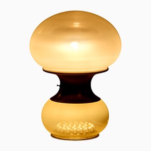 Lampada in cristallo opalino di Selenova, Italia, anni '70