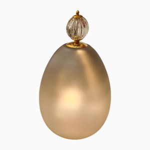 Lampada Egg di Murano grigia