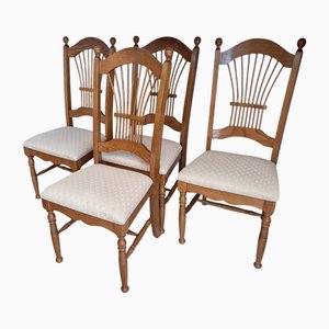 Französische Vintage Esszimmerstühle aus Eiche, 1980, 4 . Set