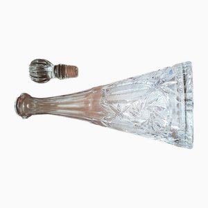 Hand-Polished 24% PbO Crystal Carafe, 1960s