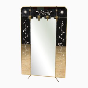 Mid-20th Century Italian Mirrored Coat Rack, 1950s