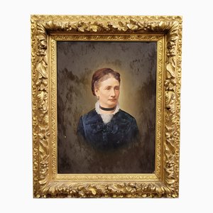 Jules-Émile Saintin, Notable Woman, 1850, Dipinto ad olio, Incorniciato