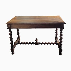 Louis XIII Style Center Desk in Walnut, 1850s