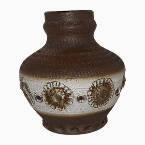 Handgefertigte deutsche Keramikvase, 1970er