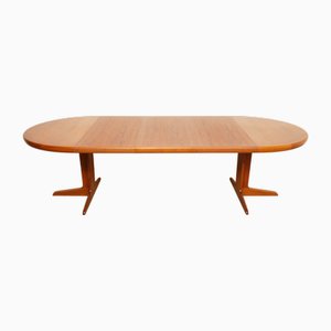 Vintage Round Dining Table in Teak, 1950s