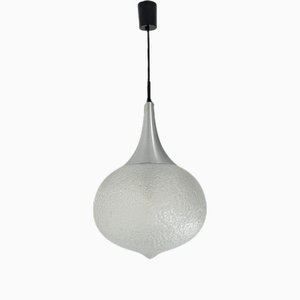 Vintage Iceglass Hanging Lamp from Doria Leuchten, 1960s