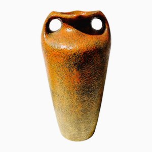 Vaso da terra grande vintage in ceramica, anni '70
