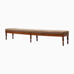 19th Century Bench with Six Turned Legs, 1840s