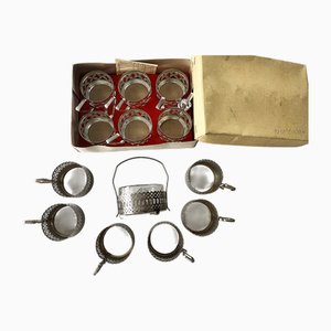 Vintage Zuckerdose aus Glas & Kristallglas, 1970er, 13 . Set