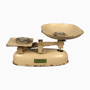 Metal Kitchen Scale with 2 Weights from Harper, England, 1960s