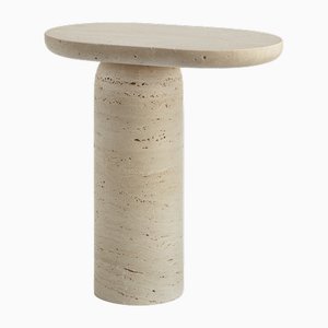 Bold Travertine Side Table by Kiwano Concept