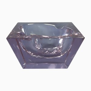 Modernist Purple Murano Glass Ashtray by Flavio Poli for Seguso, 1970s