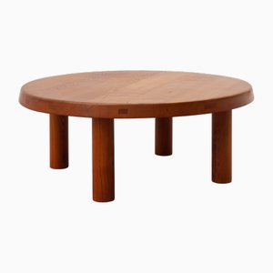 Model T02M Coffee Table in Elm from Pierre Chapo, France, 1976