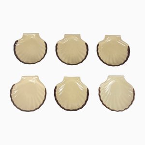 Scodelle a forma di conchiglia in ceramica di E. Henry, anni '60, set di 6