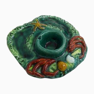 Mid-Century Barbotine Seaside Ashtray, 1950s